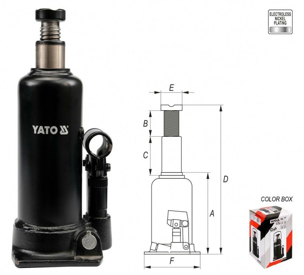 Cric per auto ford Yato YT-1702